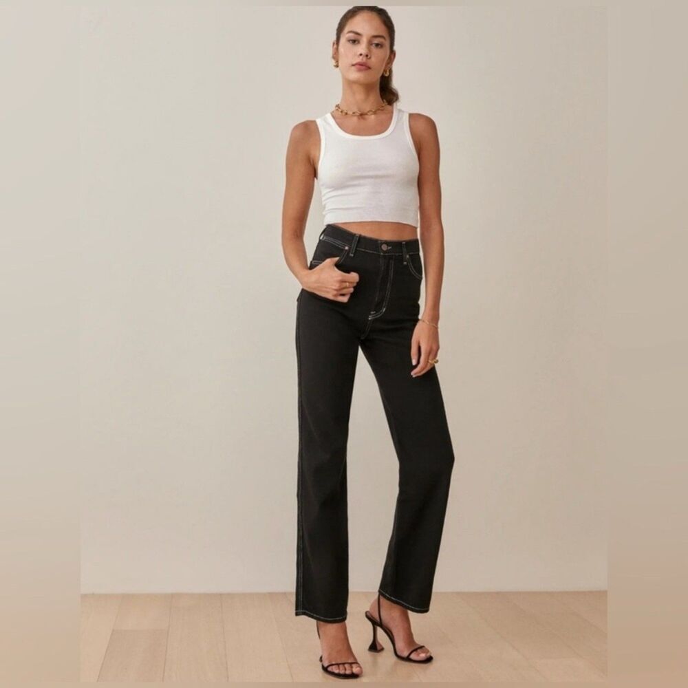 Reformation Cowboy High Rise Straight Leg Jeans